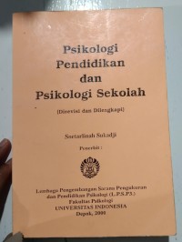 Psikologi Pendidikan dan Psikologi Sekolah