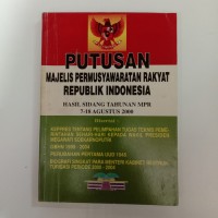 Putusan majelis permusyawaratan rakyat Republik Indonesia
